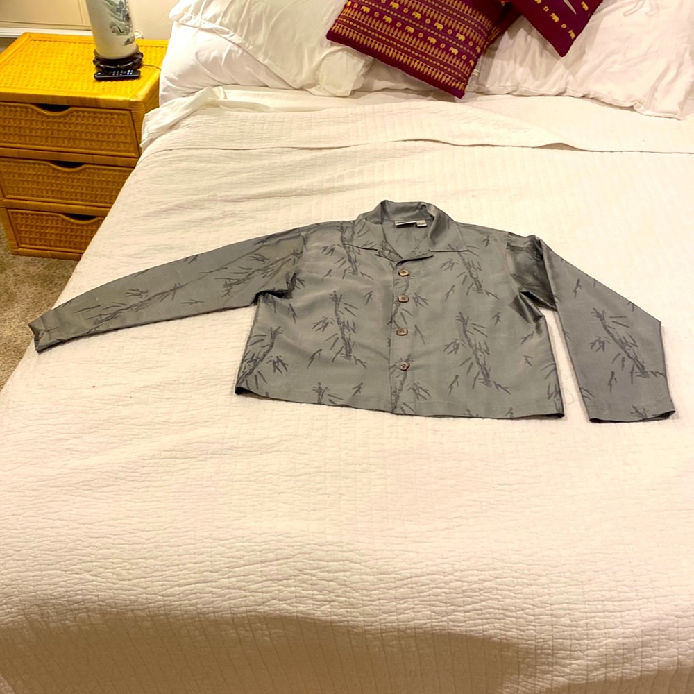 Chicos design 100% silk jacket (Size: 1)